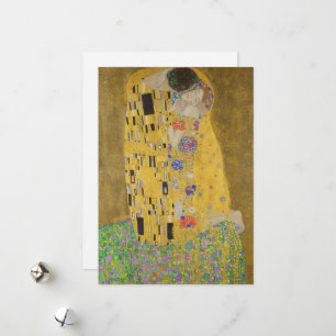 Älskare Kissing Embrace av Gustav Klimt Julkort