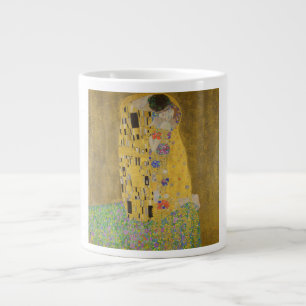 Älskare Kissing Embrace av Gustav Klimt Jumbo Mugg