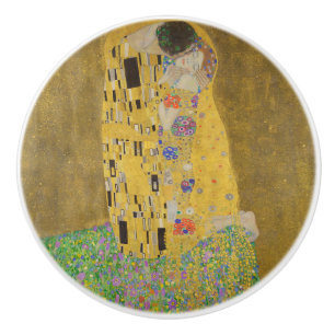 Älskare Kissing Embrace av Gustav Klimt Knopp