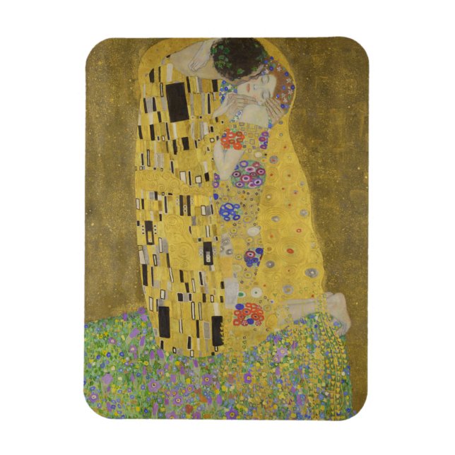 Älskare Kissing Embrace av Gustav Klimt Magnet (Vertikal)
