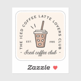 Älskare klubb av istisk kaffelatte med , lustigt klistermärken