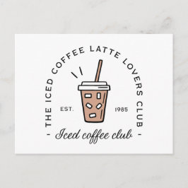 Älskare klubb av istisk kaffelatte med , lustigt vykort