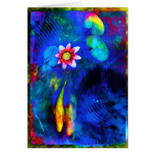 Älskare Koi kort, kärlek som gifta sig Hälsningskort (Framsidan)