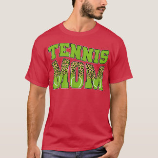 Älskare Leopard Game Day i Mamma tennis Mamma T Shirt