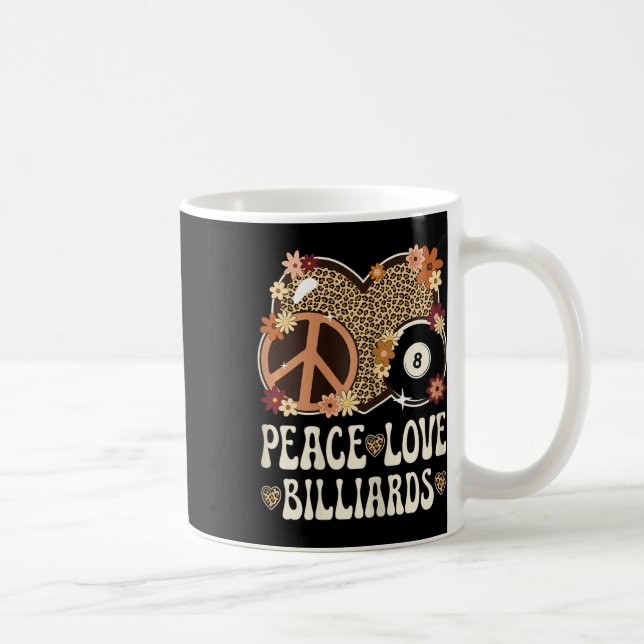 Älskare Leopard Skriv ut  Cute Peace Kärlek Billia Kaffemugg (Höger)