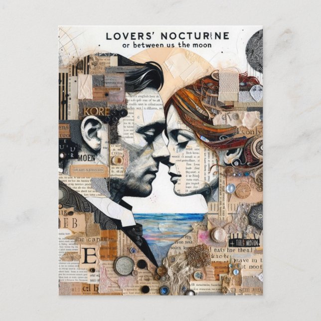 Älskare mellan oss och Måne blandade mediesamling Vykort (Framsida)