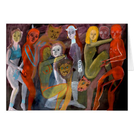 Älskare- och lejonkort hälsningskort