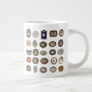 Älskare, Ögon, segeroriska, inspirerade, kaffe m Jumbo Mugg