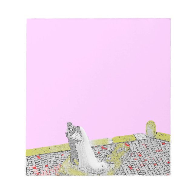 älskare omfattar rosa anteckningsblock (Framsida)