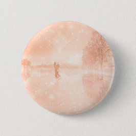 Älskare på en frusen damm knapp