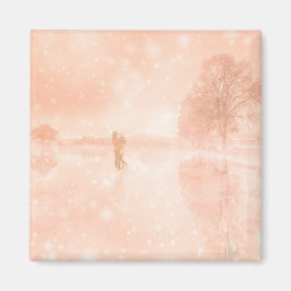 Älskare på en frusen damm magnet