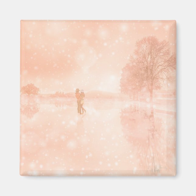 Älskare på en frusen damm magnet (Framsidan)