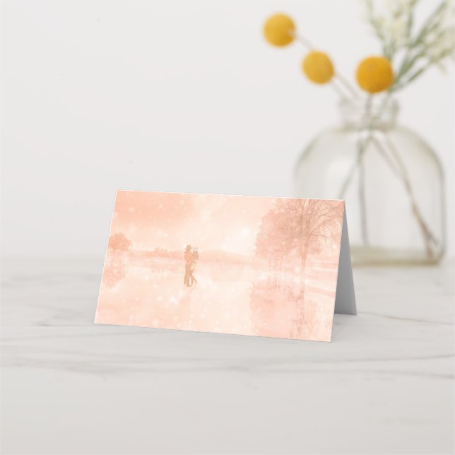 Älskare på en frusen damm placeringskort (Framsida)