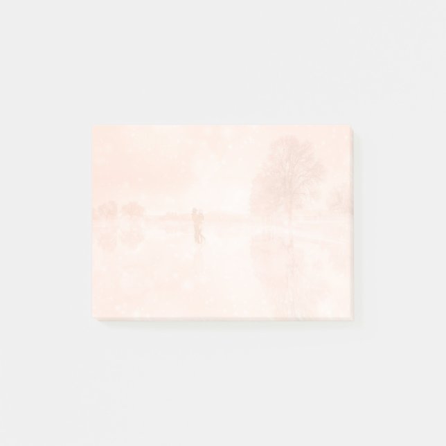 Älskare på en frusen damm post-it block (Framsida)