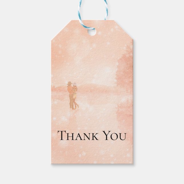 Älskare på en frusen damm presentetikett (Framsidan)