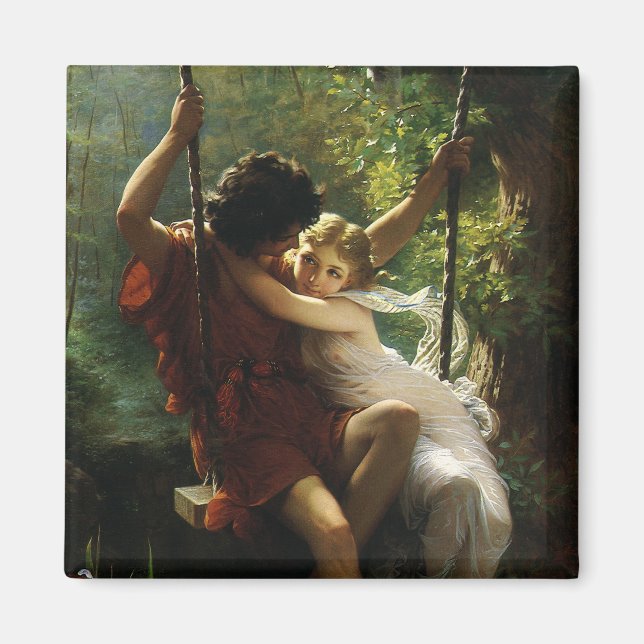 Älskare på en sväng. Vår av Pierre Auguste Cot Magnet (Framsidan)