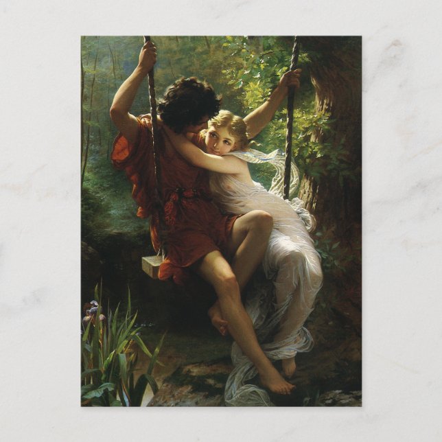 Älskare på en sväng. Vår, spara datumet Meddelande Vykort (Framsida)