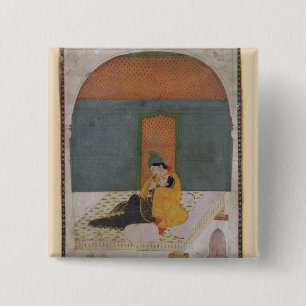 Älskare på en terrass, Garhwal, c.1780-1800 Knapp