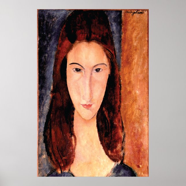 Älskare Porträtt av Amedeo Modigliani 1919 Poster (Framsidan)