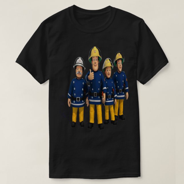 Älskare presenterar Fireman Children Tecknads Sam  T Shirt (Design framsida)