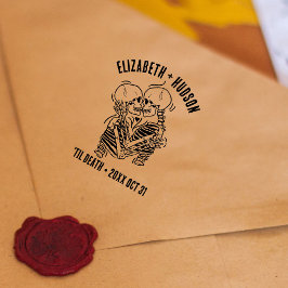 Älskare Skeletons Gothic Bröllop DIY Party favors Självfärgande Stämpel