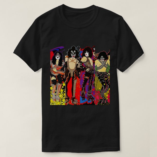 Älskare Sten T-shirt, Kiss T-shirt, Sten Band Tee, T Shirt (Design framsida)