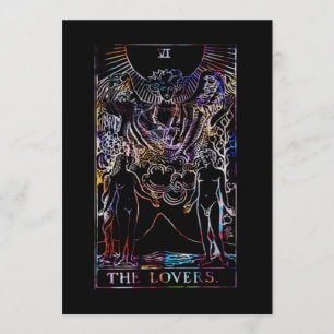 Älskare-Tarot Card Bröllop Inbjudningar