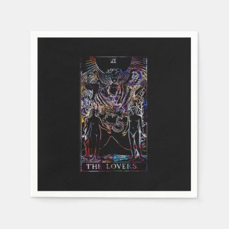 Älskare Tarot Card Bröllop Napkin Pappersservett