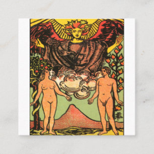 Älskare-Tarot Card Fyrkantigt Visitkort