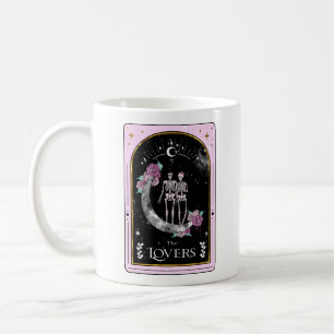Älskare Tarot Card Måne Rosa Witchy Celestial Kaffemugg