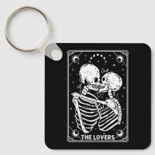 Älskare Tarot Card Skeleton Valentine Gothic Ha Nyckelring