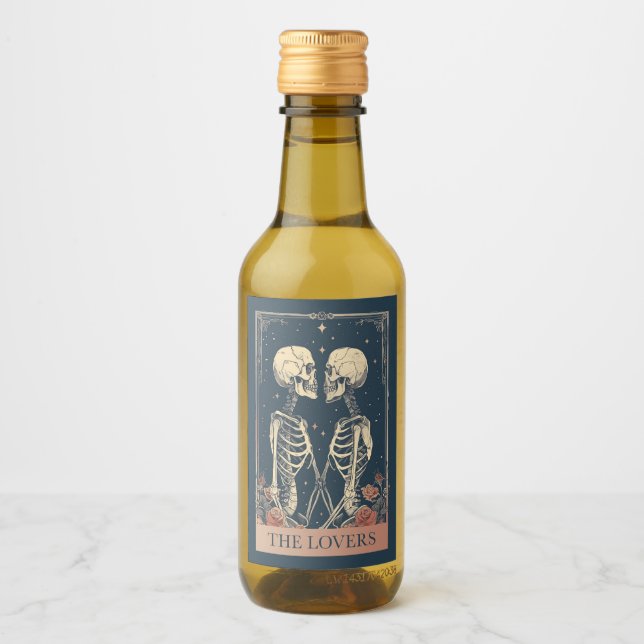 Älskare Tarot Food and Beverage Label Set Vinetikett (Framsida)