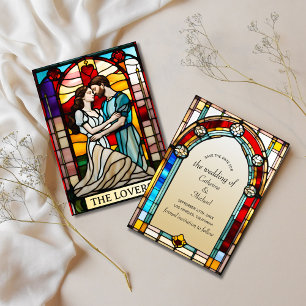 Älskare Tarot-glaset Stil - Europeiska Bröllop Spara Datumet