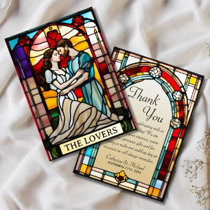 Älskare Tarot-glaset Stil - Europeiska Bröllop Tack Kort