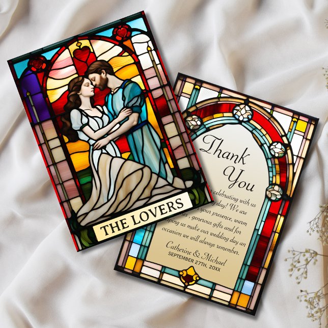 Älskare Tarot-glaset Stil - Europeiska Bröllop Tack Kort (Skapare uppladdad)