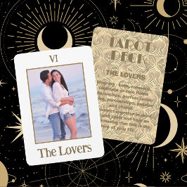 Älskare Tarot: | Guld Bronze-fotokort Anteckningskort