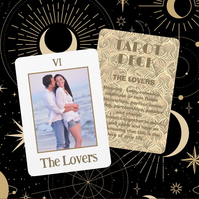 Älskare Tarot: | Guld Bronze-fotokort Anteckningskort (Front And Back)