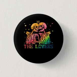 Älskare Tarot Rainbow Skeleton Gay Lesbisk HBT Knapp