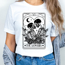 Älskare Tarot Skeleton Valentine T Shirt