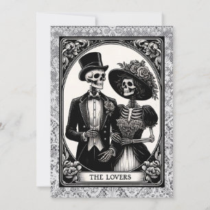 Älskare Tarot Victorian Snöre Gothic Bröllop Inbjudningar