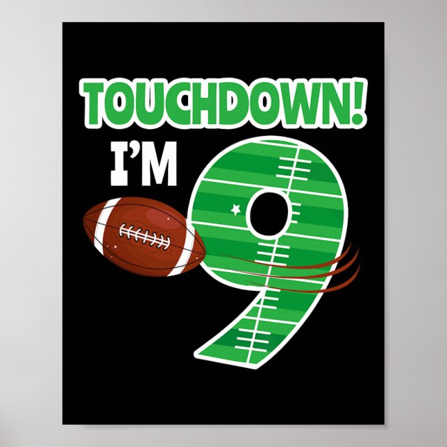 Älskare-teamet för fotbollsmatchspelare 9:e Födels Poster (Framsidan)