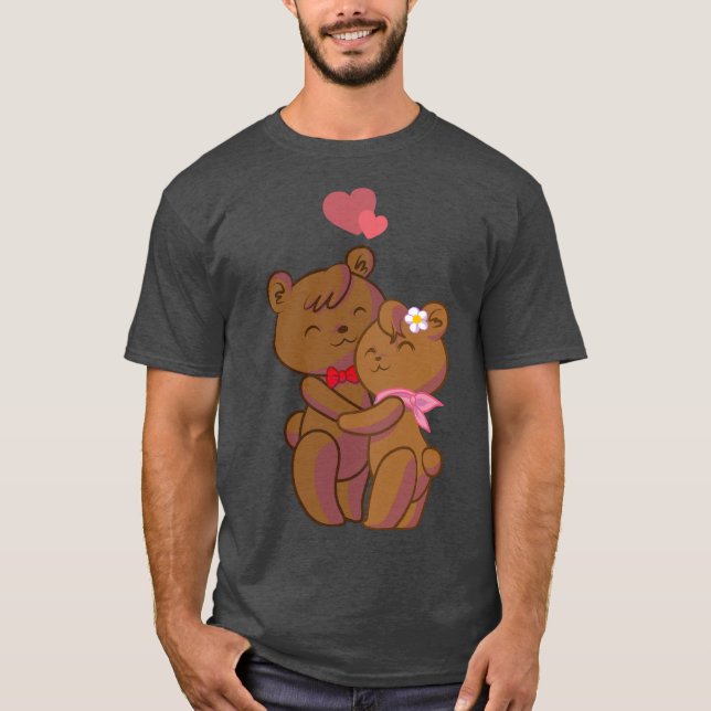 Älskare Teddy T Shirt (Framsida)