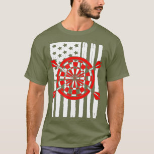 Älskare temagrafik i amerikanska Flagga Dart T Shirt