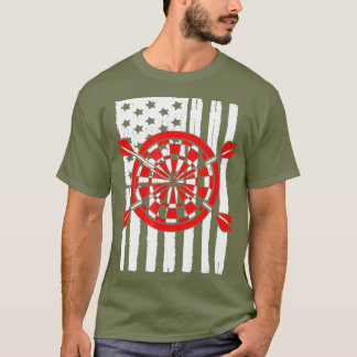 Älskare temagrafik i amerikanska Flagga Dart T Shirt