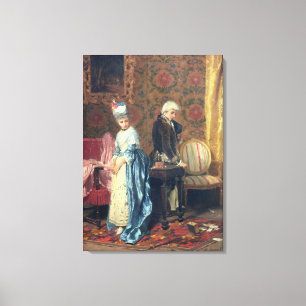 Älskare Tiff, 1872 (olja på panel) Canvastryck
