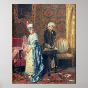 Älskare Tiff, 1872 (olja på panel) Poster