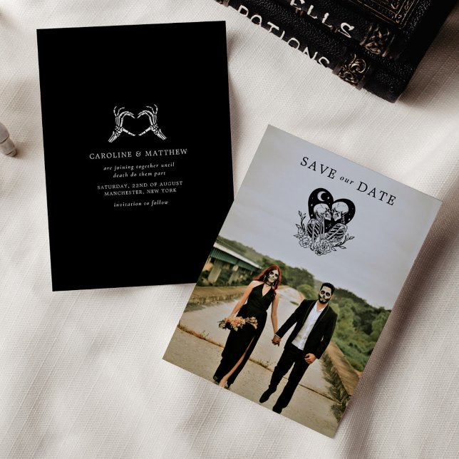 Älskare till dödsskal och Ro Bröllop Inbjudningar (Skapare uppladdad)