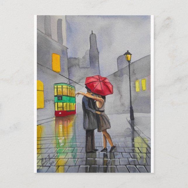ÄLSKARE UMBRELLA VYKORT (Framsida)