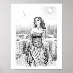 Älskare Witch i Garden Poster