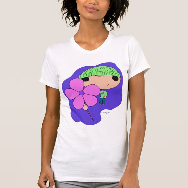 Älskarepojke (purpurfärgad bakgrund) tee (Framsida)
